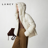 连帽廓形短款 面包羽绒服 朗姿2025冬季 新款 匈牙利白鹅绒 LANCY