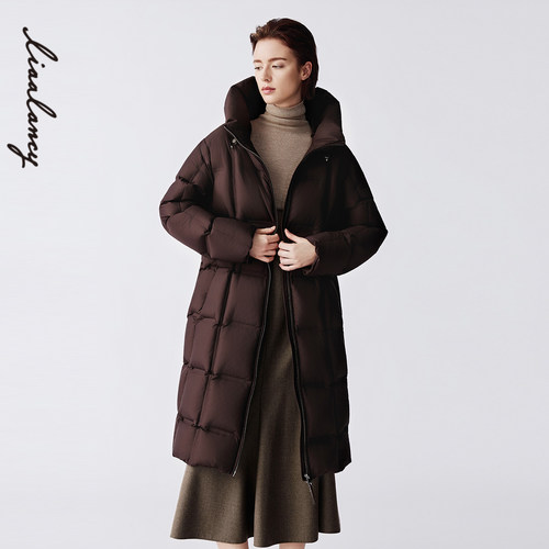 茧型廓形 高领连帽 直充绒工艺