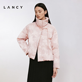 提花盘扣中国风短款 羽绒服 朗姿2024冬新款 中式 90白鹅绒 LANCY