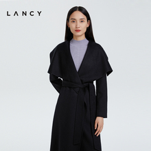 长款 朗姿羊绒大衣2022冬季 羊毛收腰显瘦通勤女毛呢外套 新款 LANCY