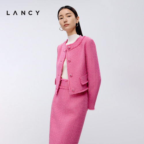 利落短款 新颖毛边 本布包扣