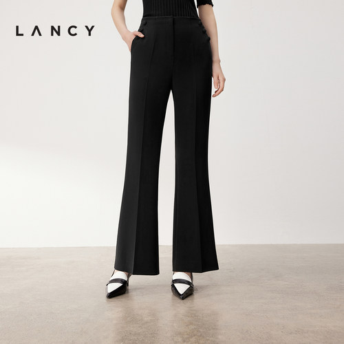 微喇裤型 两侧装饰 立体裤线