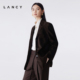 廓形西装 LANCY 复古高级感羊皮绒面时尚 新款 外套女 朗姿2025年冬季