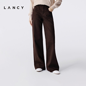 LANCY 女高级感百搭长裤 朗姿2025年冬新款 莱赛尔棉直筒阔腿牛仔裤