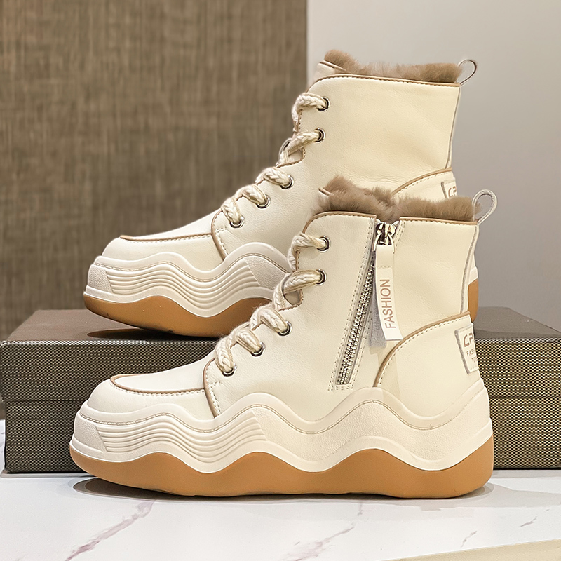 马丁短靴子加绒加厚东北大棉鞋