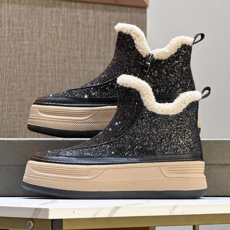 雪地靴女款东北大棉鞋马丁短靴