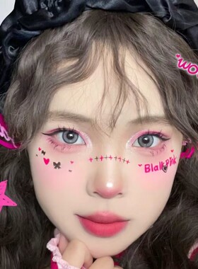 BLACKPINK演唱会妆容应援纹身贴 脸贴防水LISA ROSÉ JENNIE JISOO