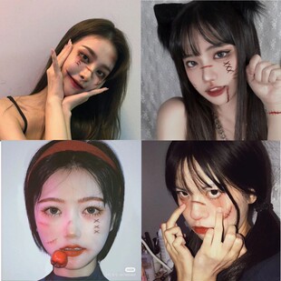 万圣节纹身贴 假伤疤贴仿真刀疤贴假伤口贴纸 万圣节派对妆容酒吧