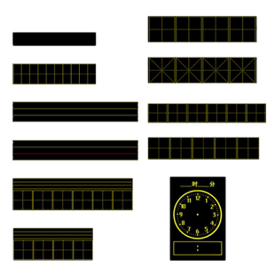 教学磁性拼音田字格黑板磁力贴米字格英语四线三格磁性贴老师用日字格教学钟表磁贴条空白黑板贴公开课教具