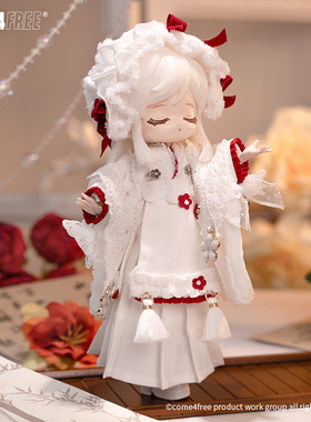 COME4FREE【甜品系列】白无垢娃衣12分OB11玩偶BJD裙公仔衣服