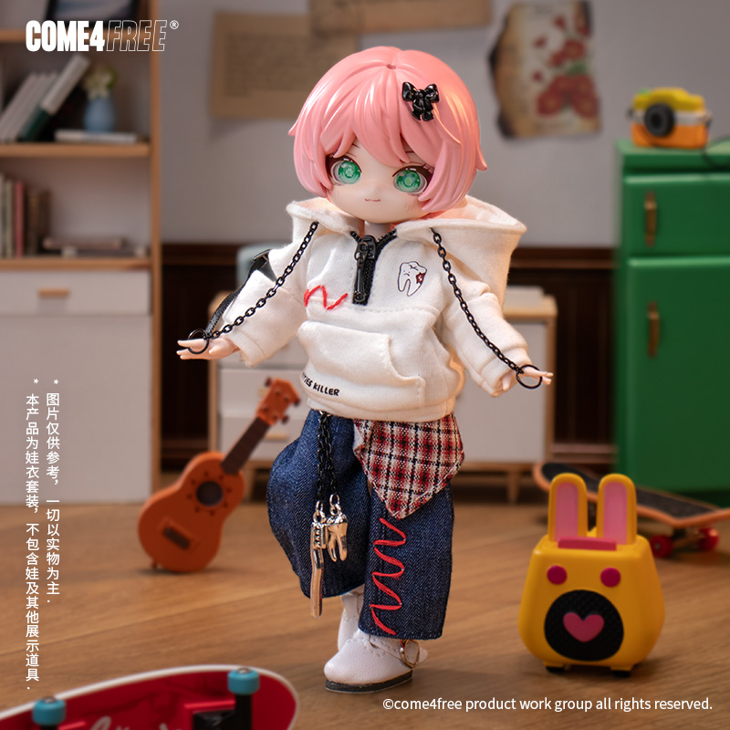 COME4FREE【日常系列】得寸进齿娃衣OB11玩偶BJD娃衣公仔裙子衣服