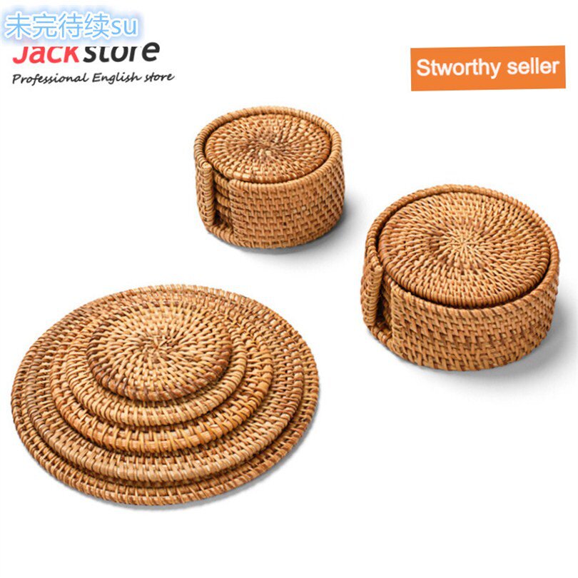 极速Placemat Pad Coasters vKitchen Table Mats Rattan Coaster