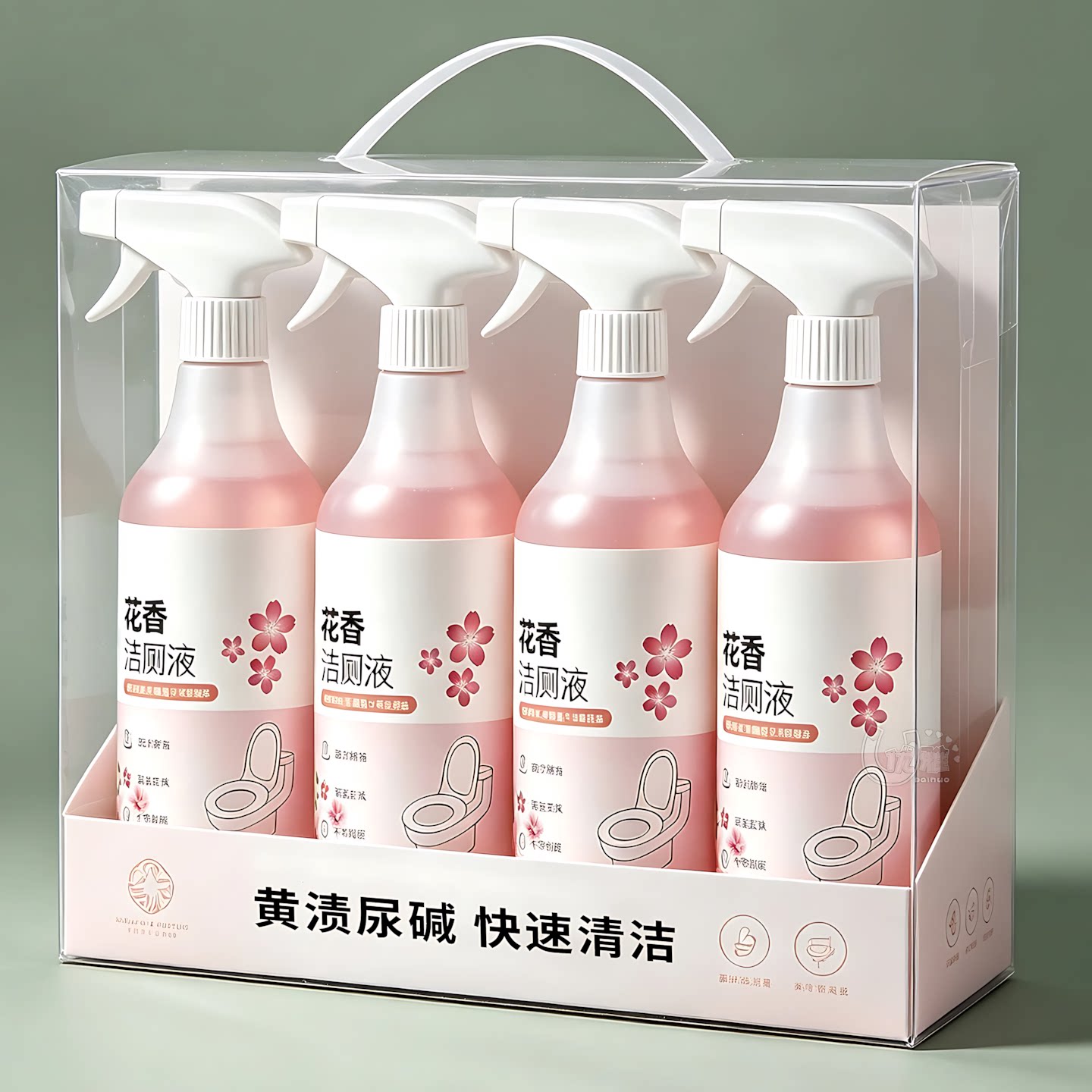 陈年顽固黄渍花香洁厕液强效分解