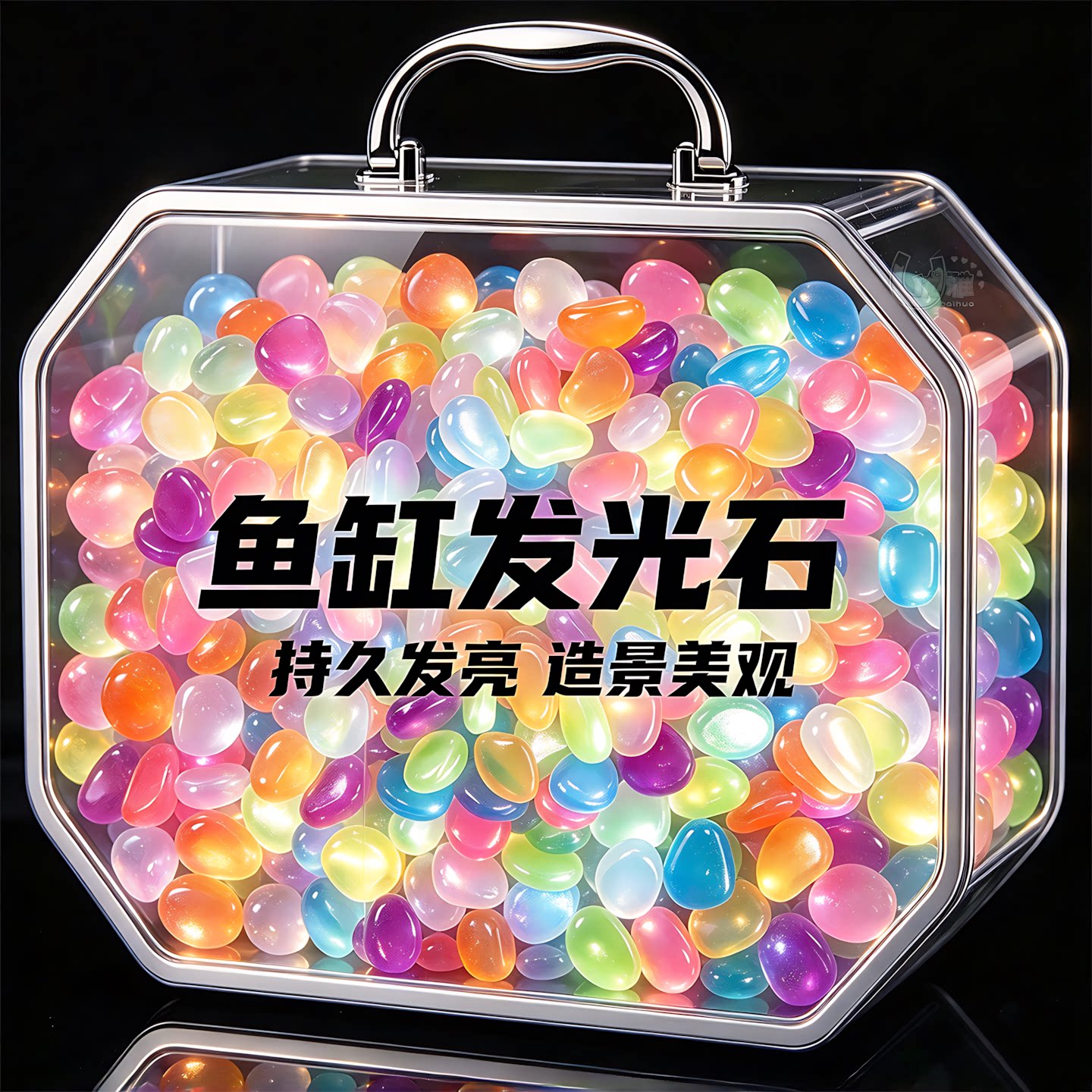 鱼缸发光石多色可选夜间发光造景