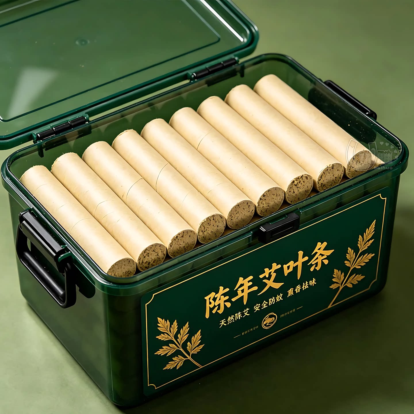 陈艾绒足三年艾灸柱艾叶熏条艾草