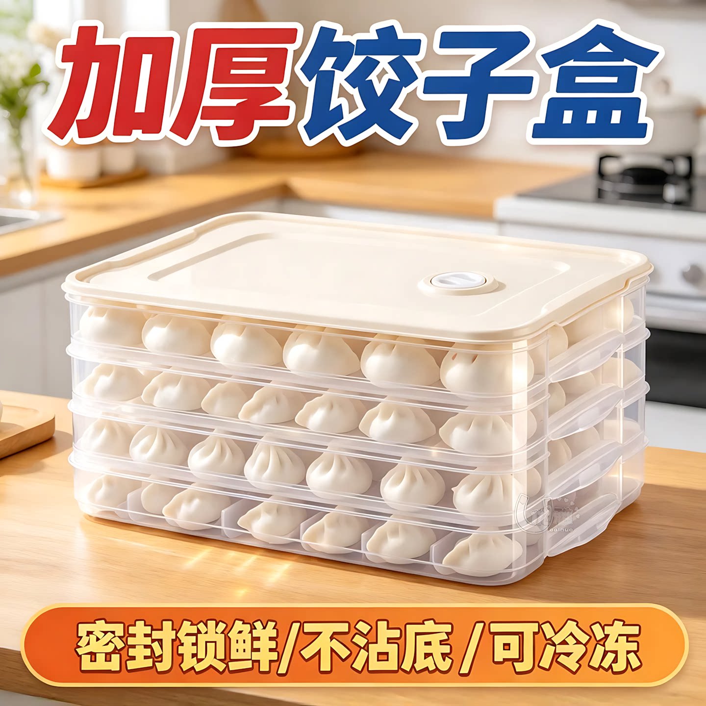 家用饺子收纳盒密封锁鲜冷冻盒子