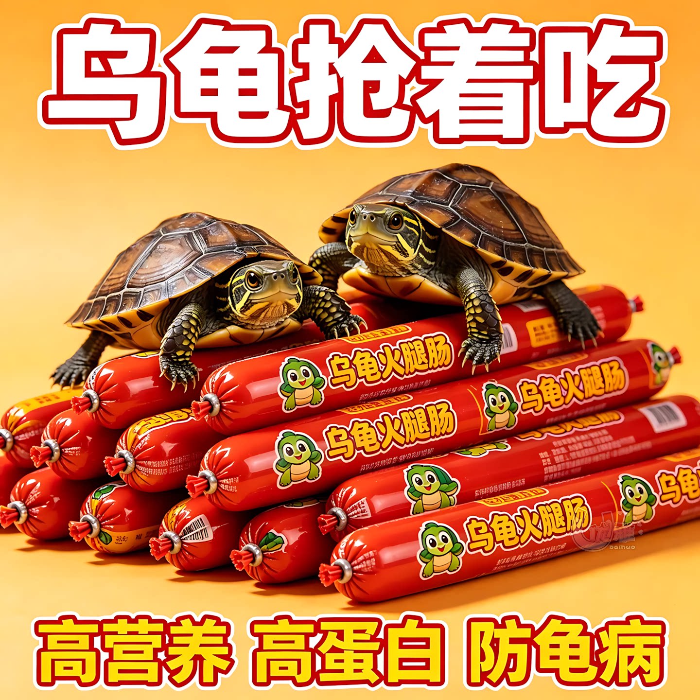 草龟巴西龟火腿肠零食宠物龟饲料