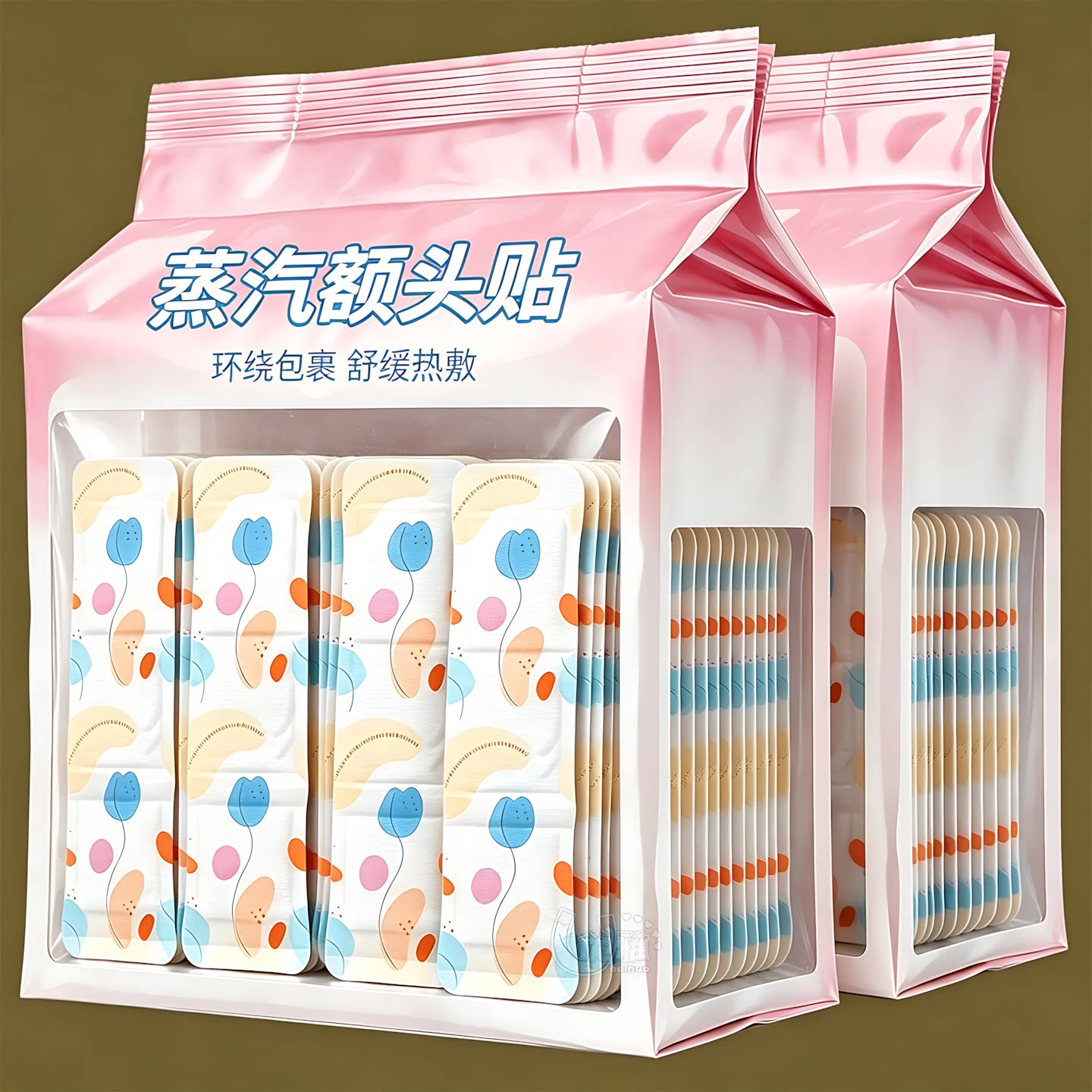 蒸汽额头贴自发热舒缓额头热敷贴