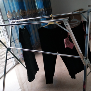 简易晾衣架落地折叠家用卧室阳台晒衣架婴儿凉衣服挂架宿舍凉衣杆