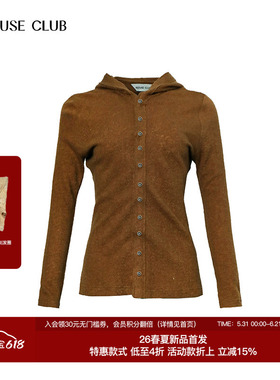 REFUSE CLUB 羊毛连帽开衫长袖显瘦