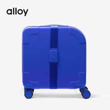 高档alloy行李箱蓝色拉杆箱旅行箱登机箱女男乐几20/24寸万向轮密