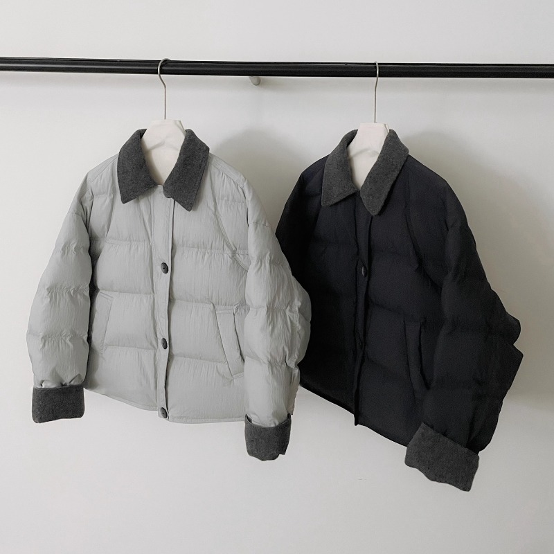 2025新款小个子羊毛呢90羽绒服女