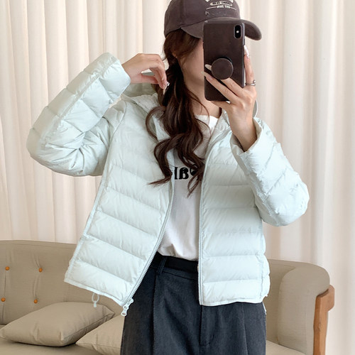 新国标95白鸭绒排骨羽绒服女2026新款短款小个子保暖立领冬季外套