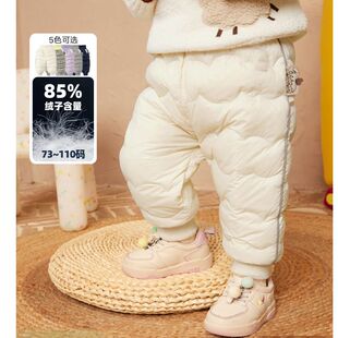 反季儿童羽绒裤男童女童外穿高腰护肚冬季加厚清仓婴儿宝宝保暖裤