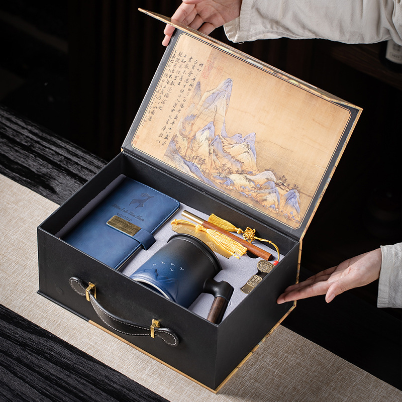 陶瓷茶水分离泡茶杯大容量办公室