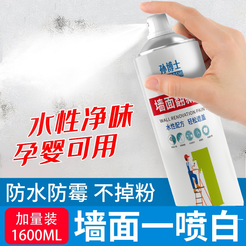 白色涂鸦去污防水补墙漆