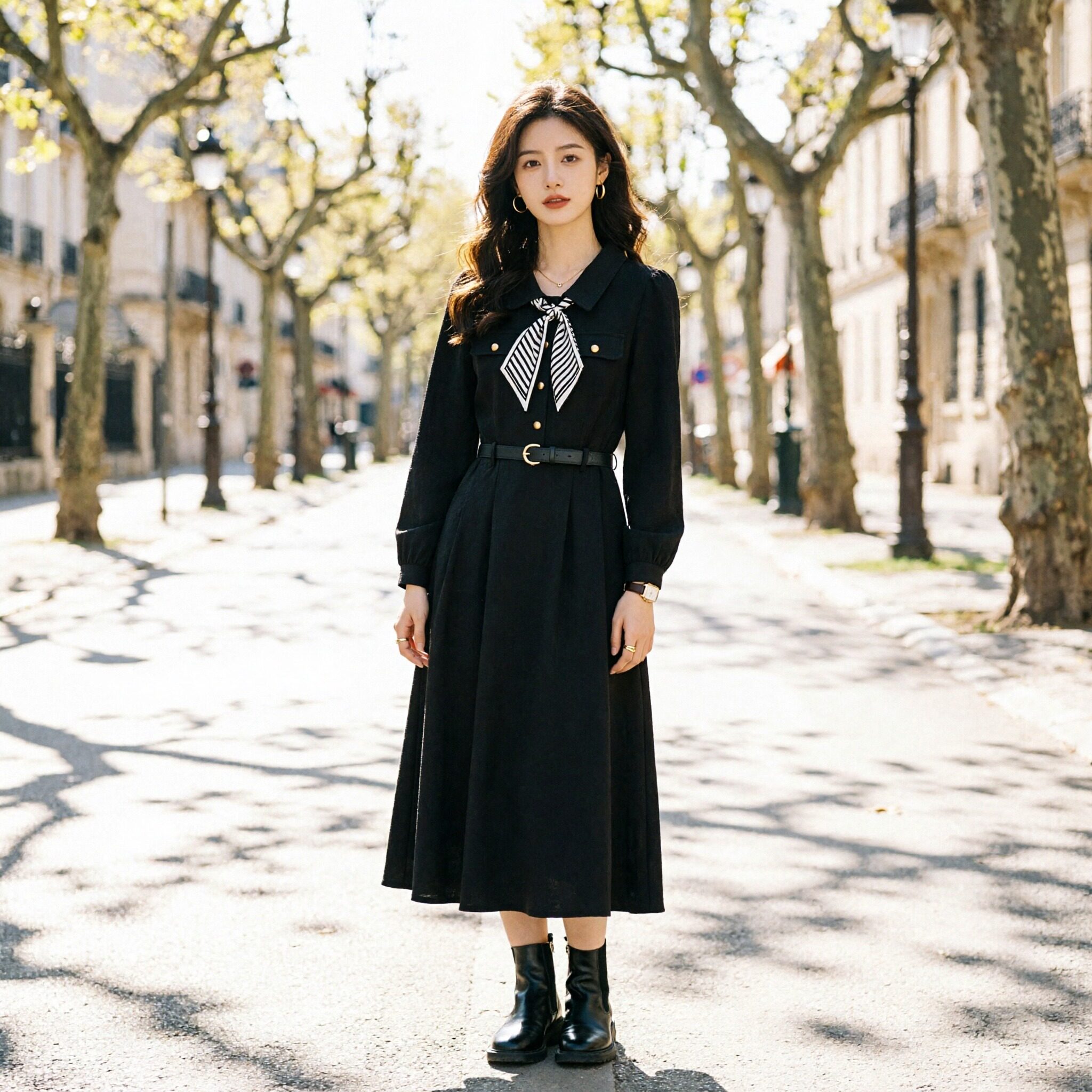 送优质精品腰带送领带连衣裙女