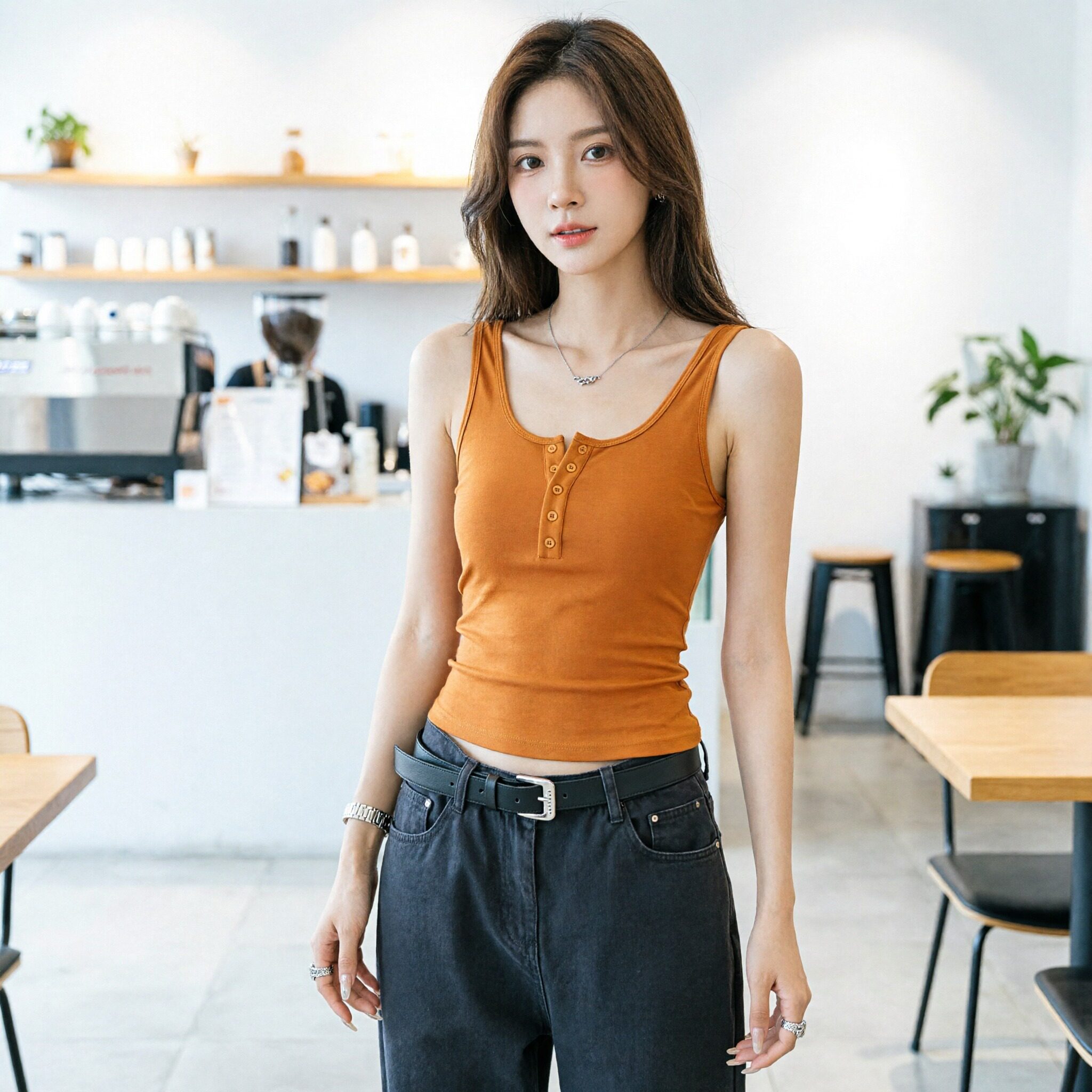 MosesQueen魔西女王南瓜色工字