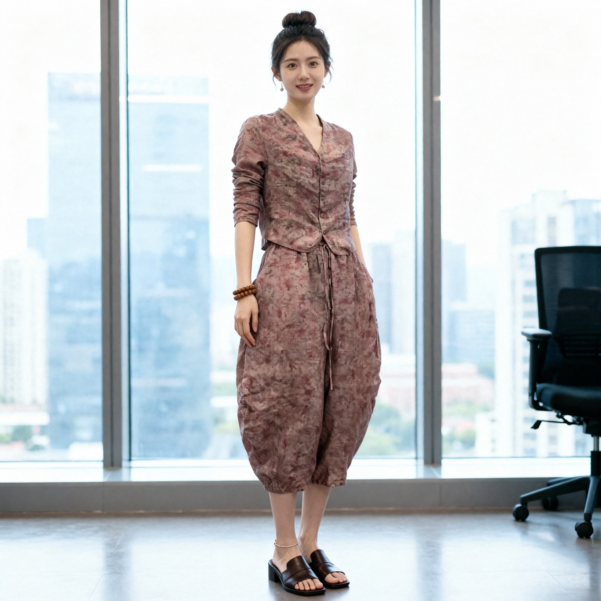 250903新大爱美依缘2025夏季新款民族风复古辣妹上衣休闲哈伦裤潮
