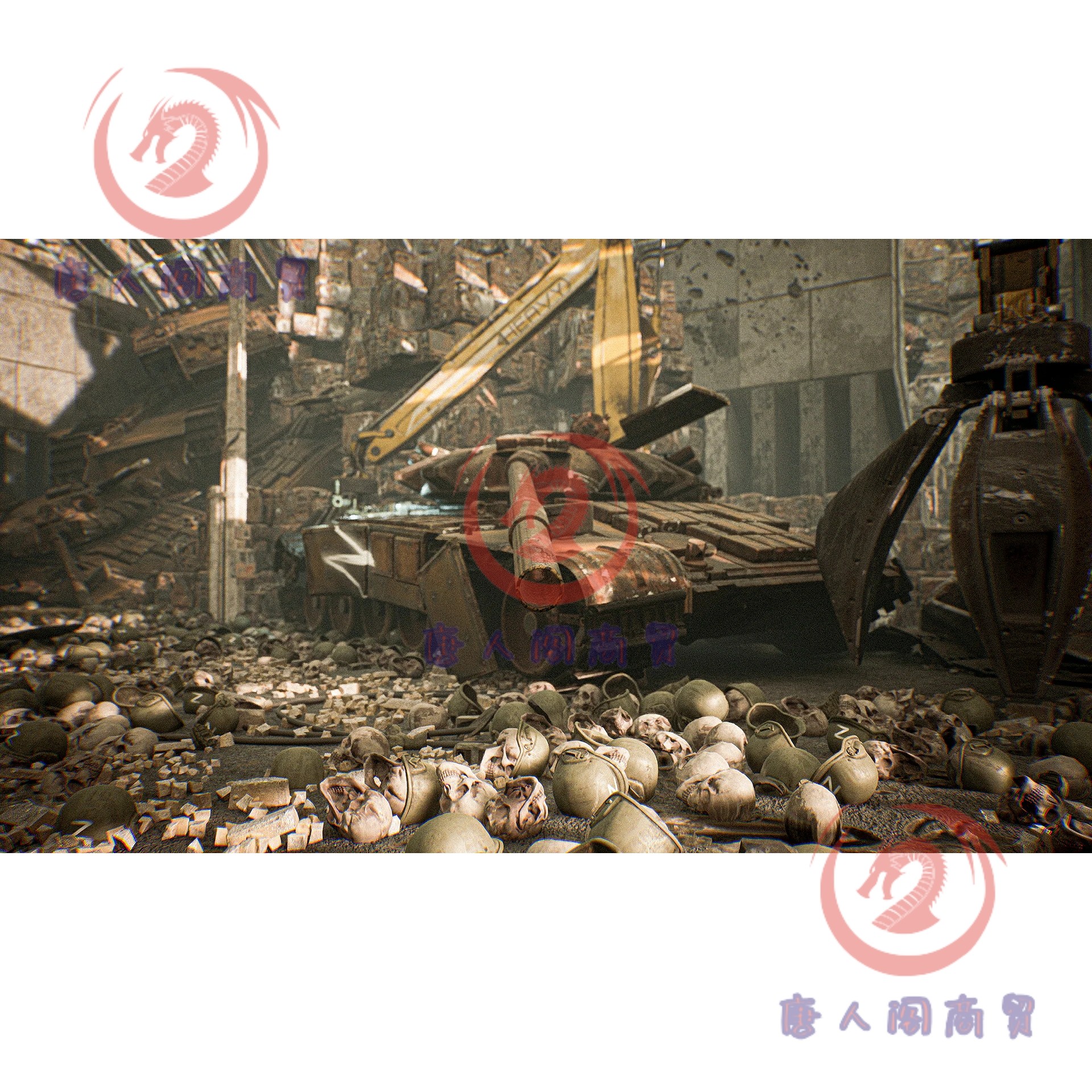 虚幻ue5战场工业废土垃圾废墟环境junkyard environment kit