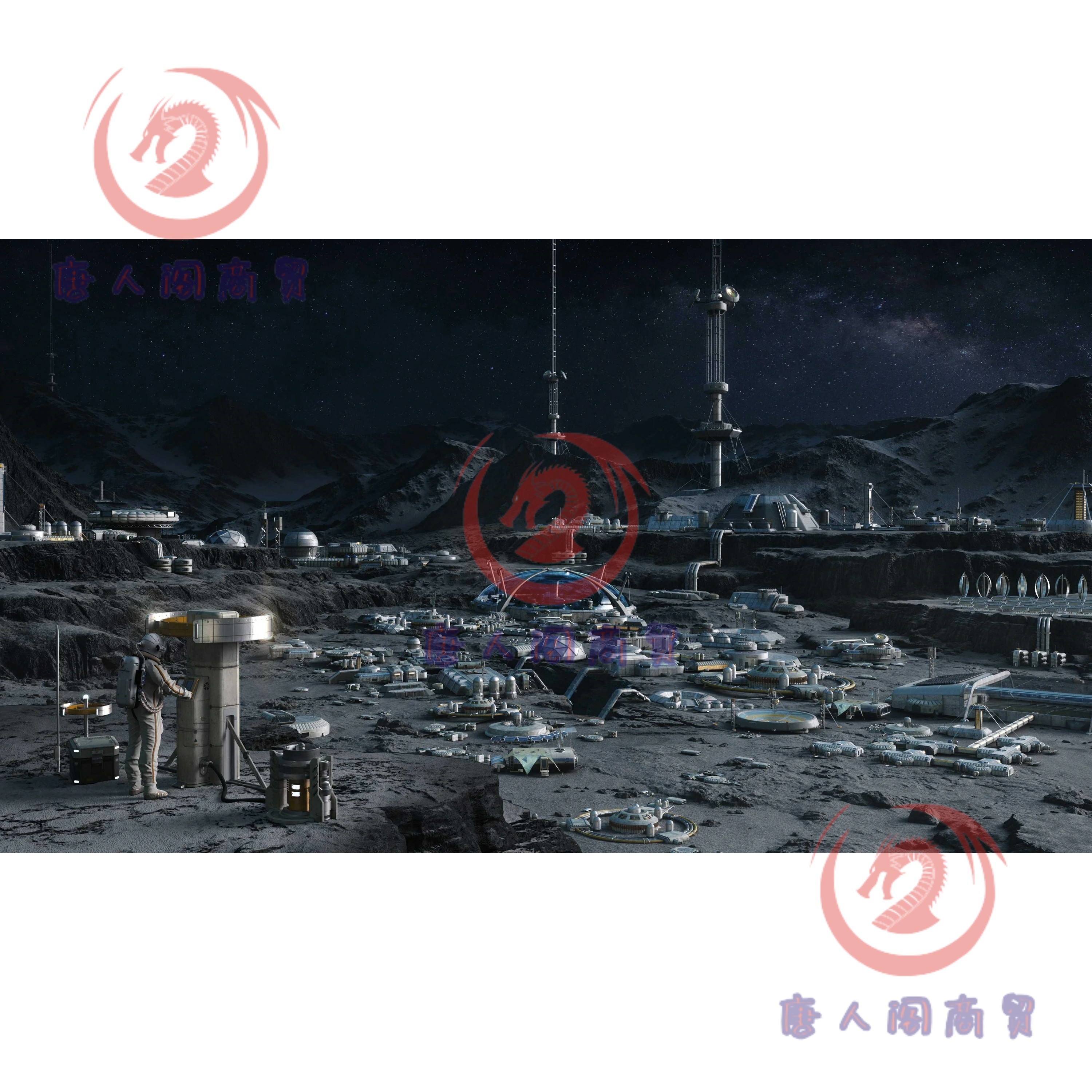 kitbash3d月球基地Lunar base模型资产blender ue c4d fbx maya