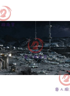 kitbash3d月球基地Lunar base模型资产blender ue c4d fbx maya