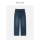 邂逅 加绒四面弹高腰窄版 直筒牛仔裤 Ms.Lee高定系列 女2026冬春裤