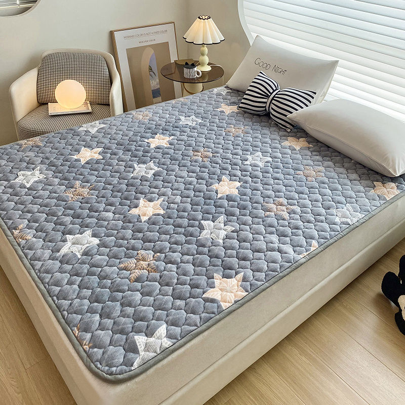 珊瑚绒冬季床垫软垫法拉绒床褥子