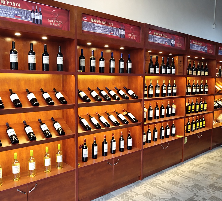 免漆实木红酒柜茶叶烟酒白酒展示架可定制酒行酒庄酒柜展示柜定做