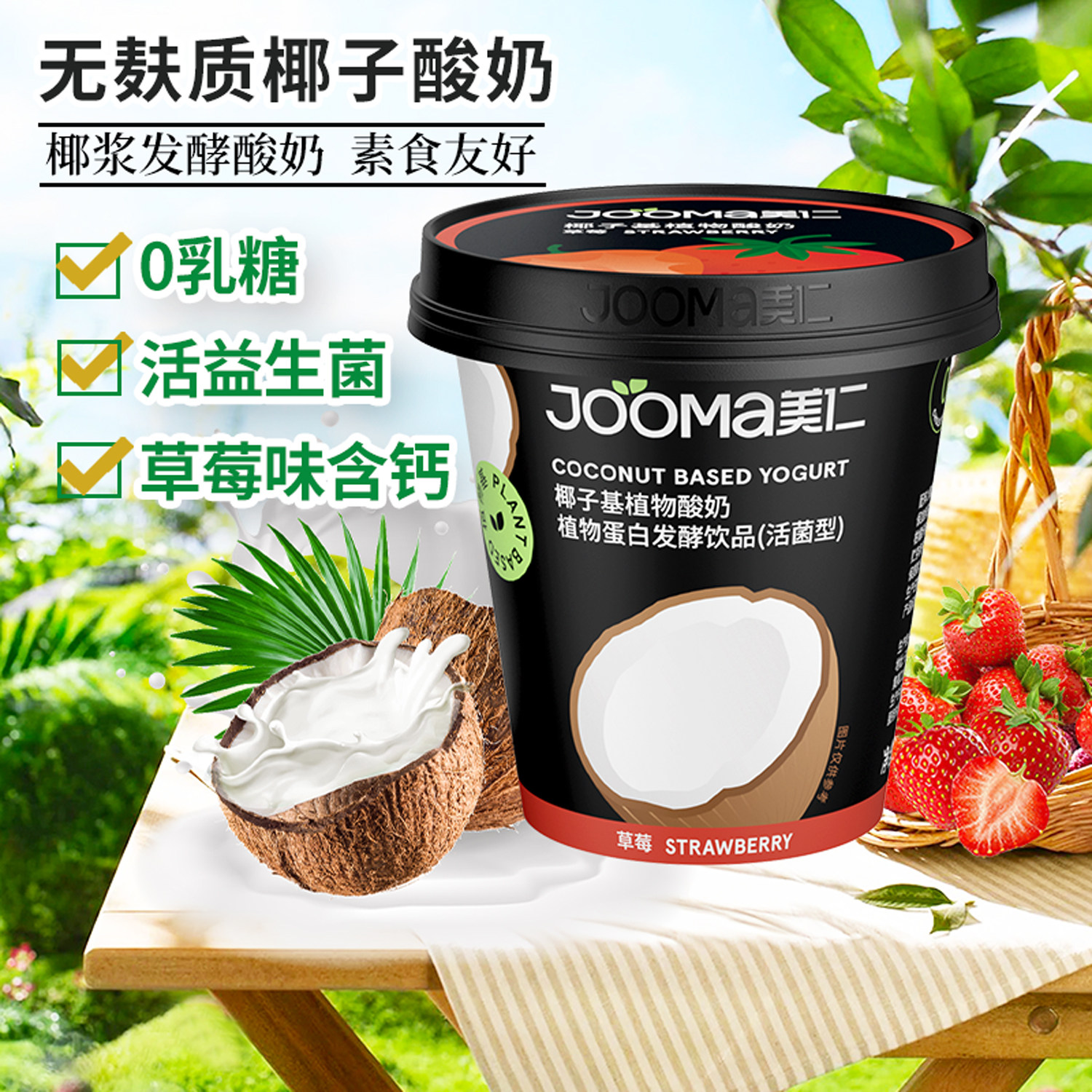 无麸质0乳糖椰子酸奶无牛奶含钙早餐奶敏宝代餐奶昔桥本素食轻食