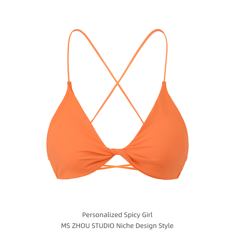 欧美瑜伽健身运动内衣女镂空后背性感扭结细肩带美背文胸吊带背心