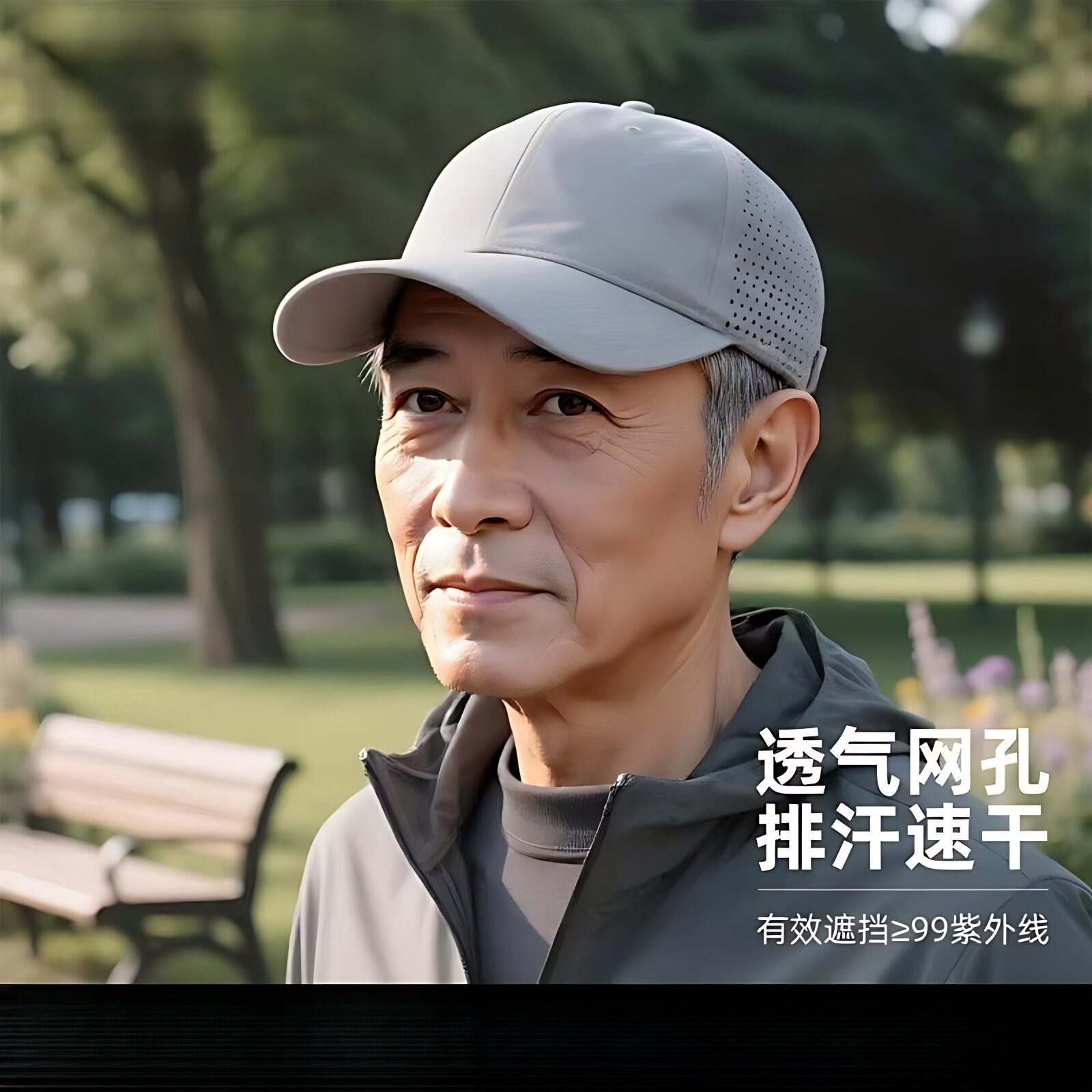 头部防护防晒透气速干男士夏季