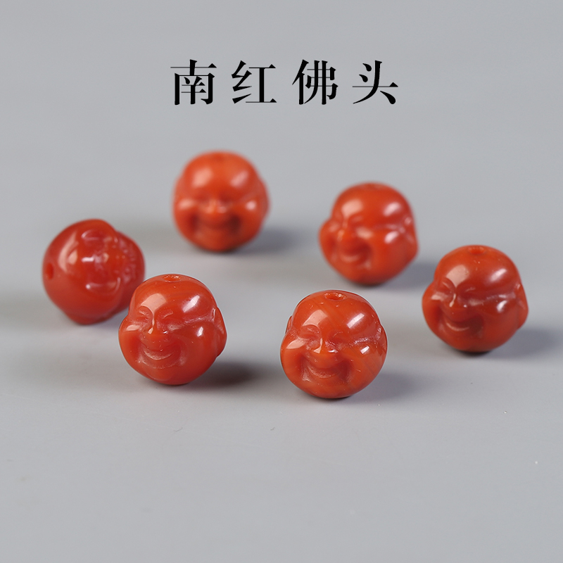 7A南红玛瑙佛头散珠手串男女士
