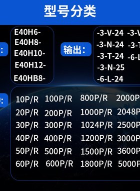 E40H10-1000-3-N/T-24编码器E40HB12-360/500/600/1024/2000-6-L