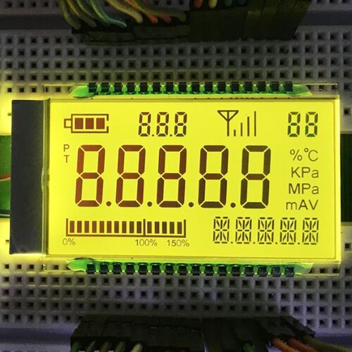 FSTN段码液晶屏温湿度压力仪表段码lcd米字8段式lcd显示屏QYF2968
