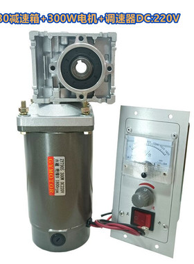 NMRV030/040涡轮蜗杆减速电机300W调速变速马达DC12V24V220V