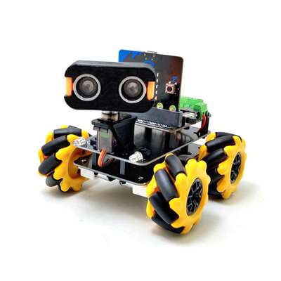microbit小车全向轮机器人麦克纳姆轮智能小车创客套件 micro:bit