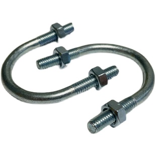 镀锌U型卡管固定卡抱箍U型螺栓U型卡U型螺丝管卡M6分 DN20 25 1寸