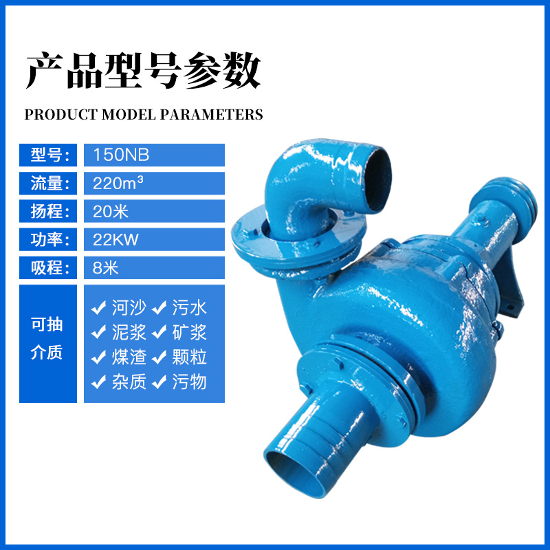 耐磨卧式抽沙泵380V工业小型吸砂泵清淤渣浆泵泥U浆泵抽池塘污泥