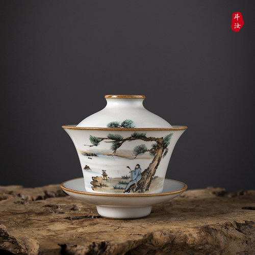 景德镇高端手绘中国山水陶瓷